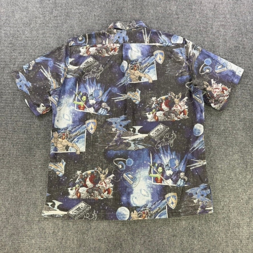 Reyn Spooner Marvel Guardians of the Galaxy Shirt Mens Large Blue Classic Fit - Picture 3 of 13